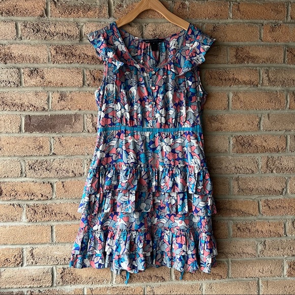 Marc By Marc Jacobs Dresses & Skirts - MARC JACOBS | Floral print ruffled cap sleeve and tiered hem mini summer dress